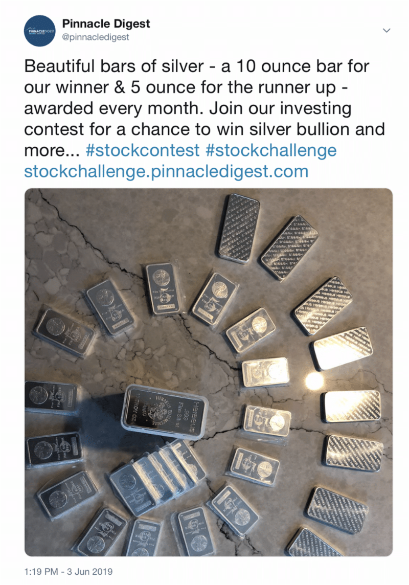 Silver bullion among Stock Challenge prizes